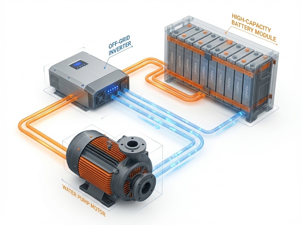 sistema-de-bomba-de-riego-alimentado-por-solar-con-batería-lifepo4